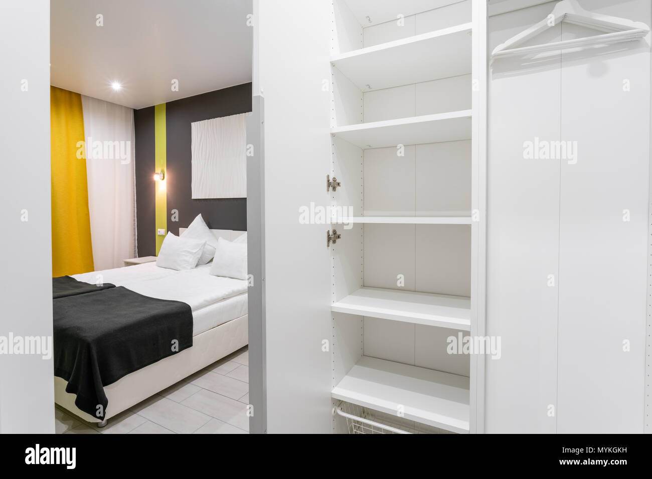 Interior Of Modern Empty Wardrobe Room Hotel Modern