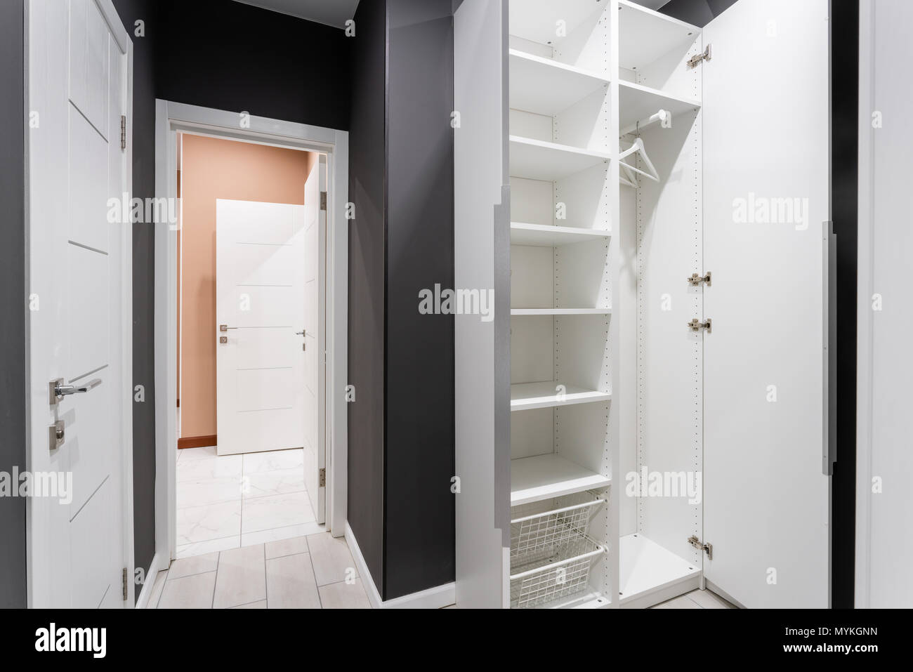 Interior Of Modern Empty Wardrobe Room Hotel Modern Standart Room