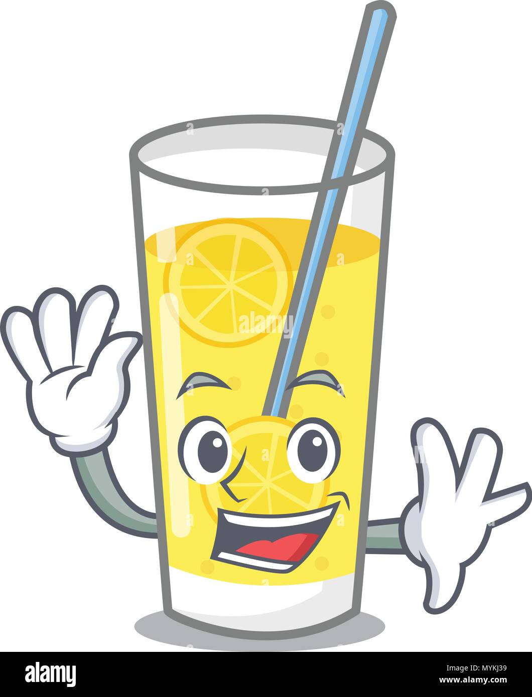 Waving lemonade character cartoon style Stock Vector Image & Art Alamy