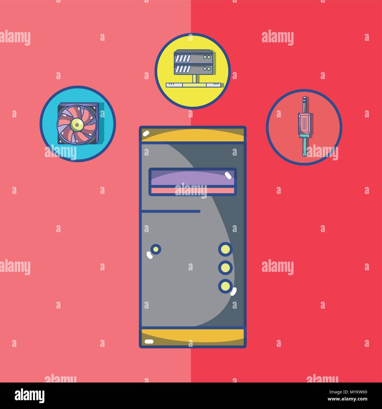 Computer hardware elements Stock Vector Image & Art Alamy