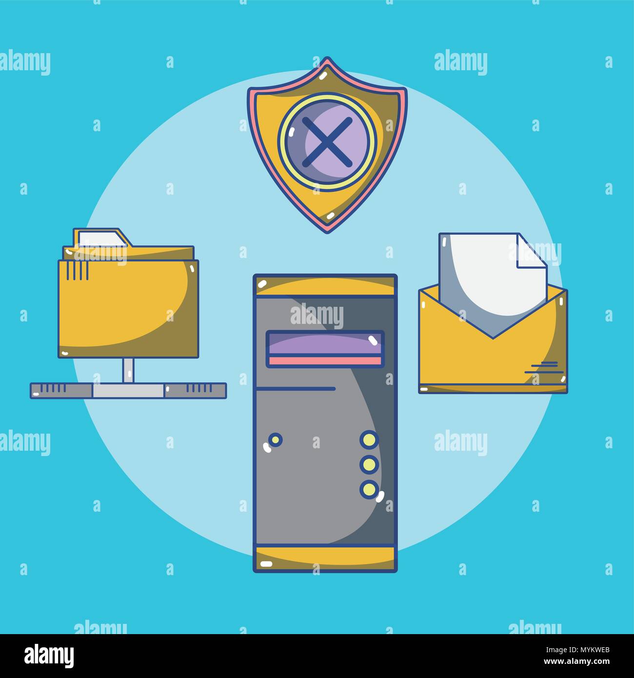 Security system technology Stock Vector