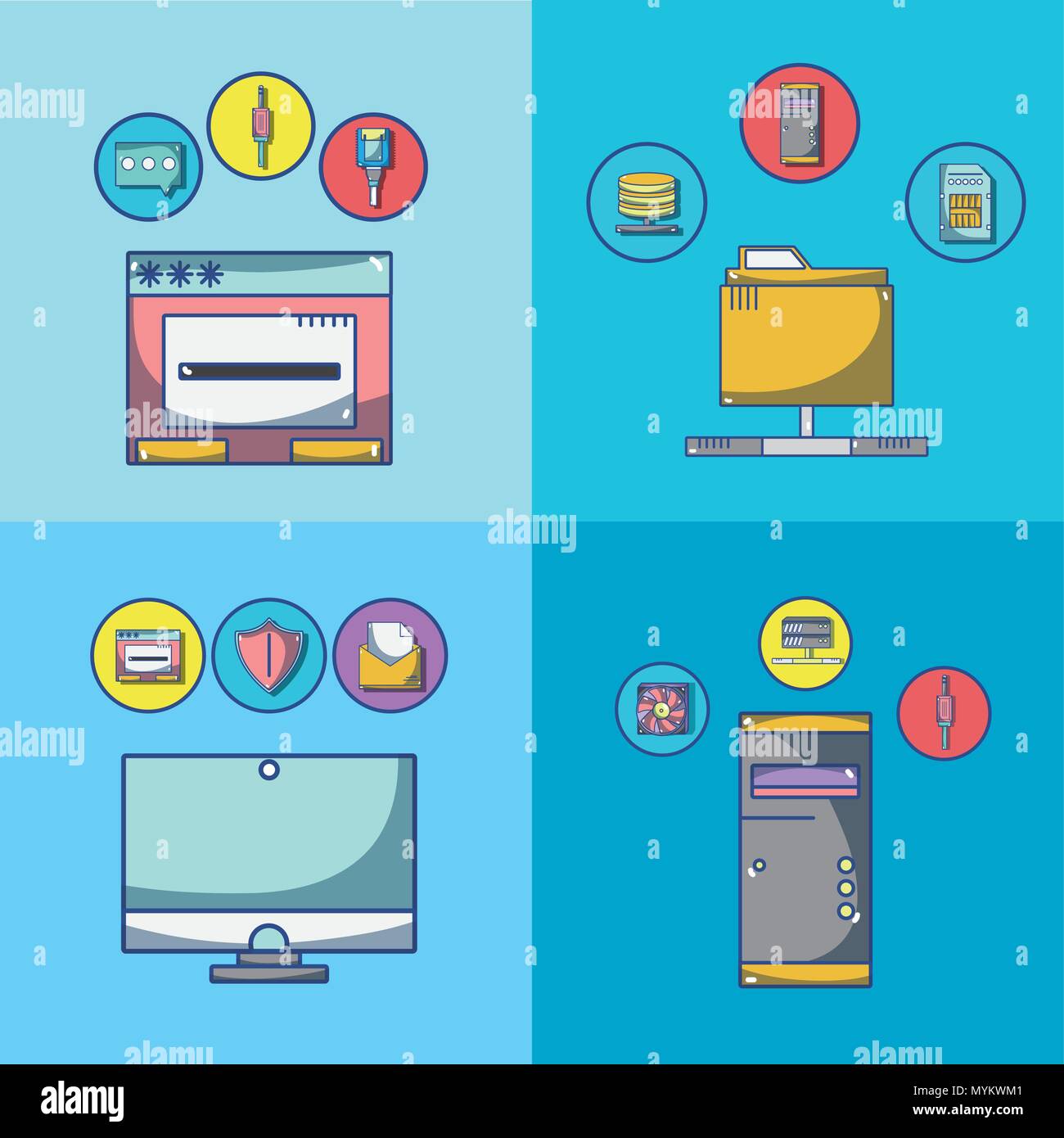 Security system technology Stock Vector