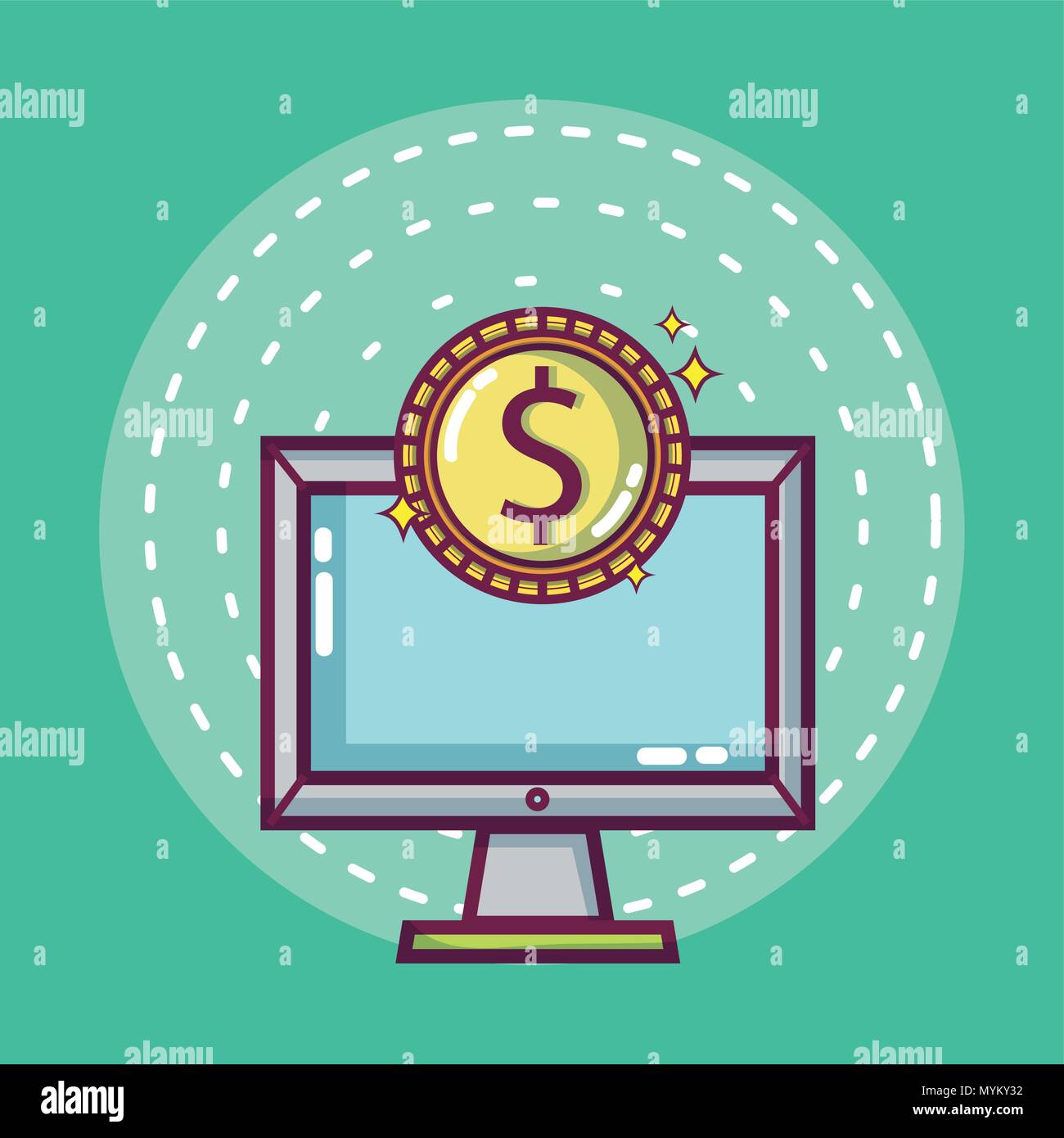 Transfer money from hand Stock Vector Images - Alamy