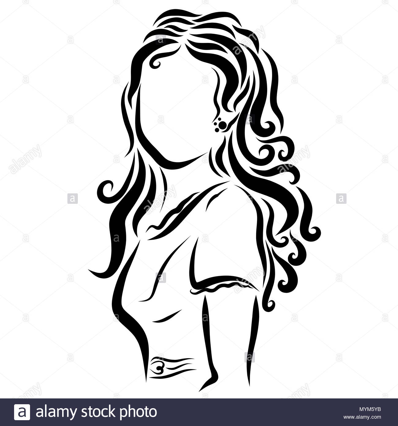 Beautiful Lady With Long Wavy Hair Stock Photo 189143119 Alamy
