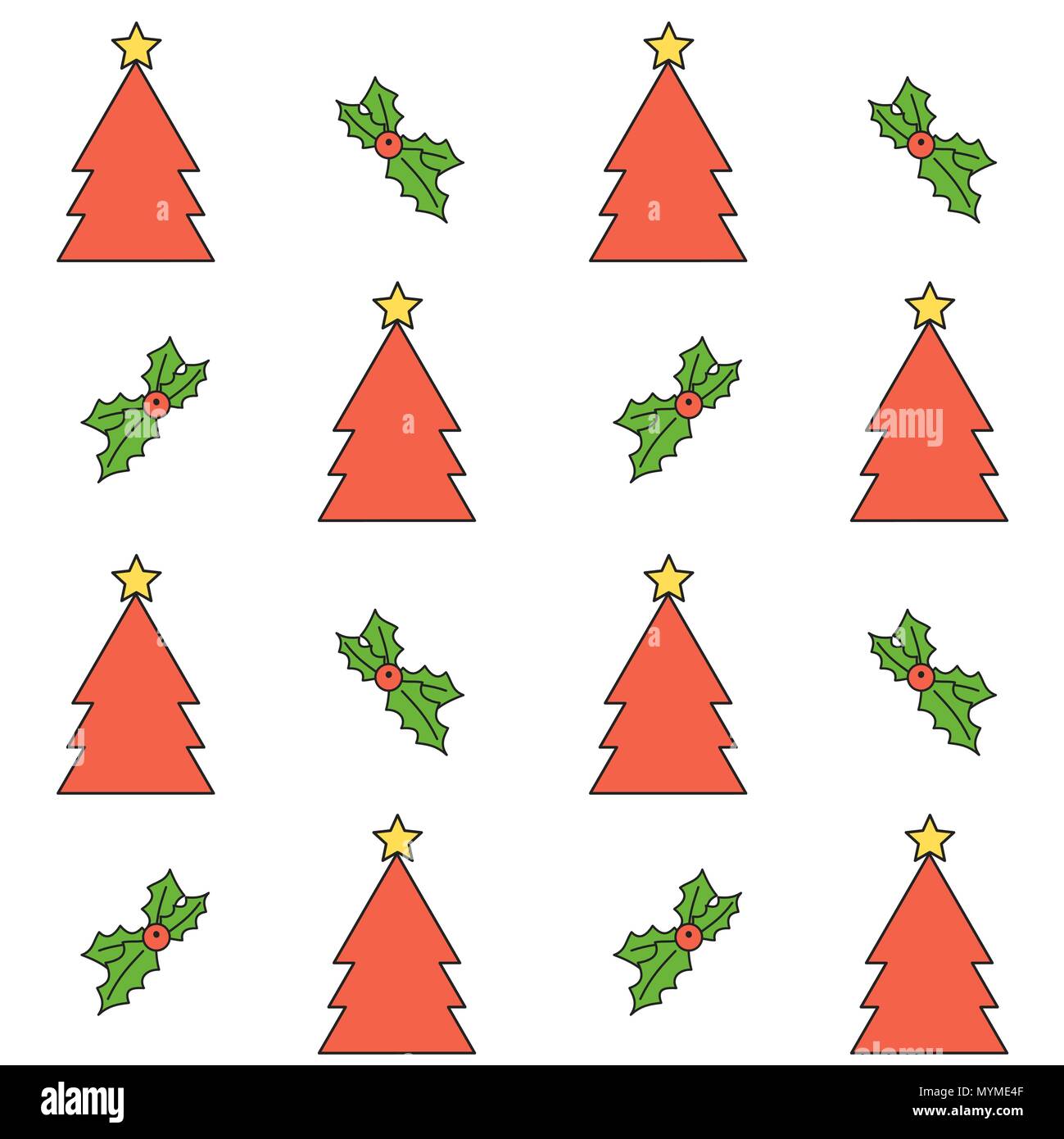 cute cartoon christmas seamless vector pattern background illustration ...