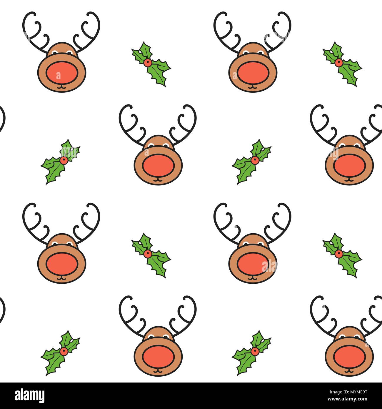 cute lovely christmas seamless vector pattern background illustration ...