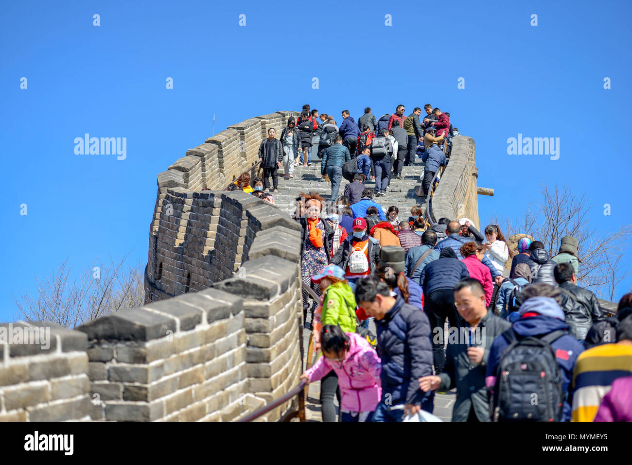 Badaling china march 13 2016 great wall of china tourists