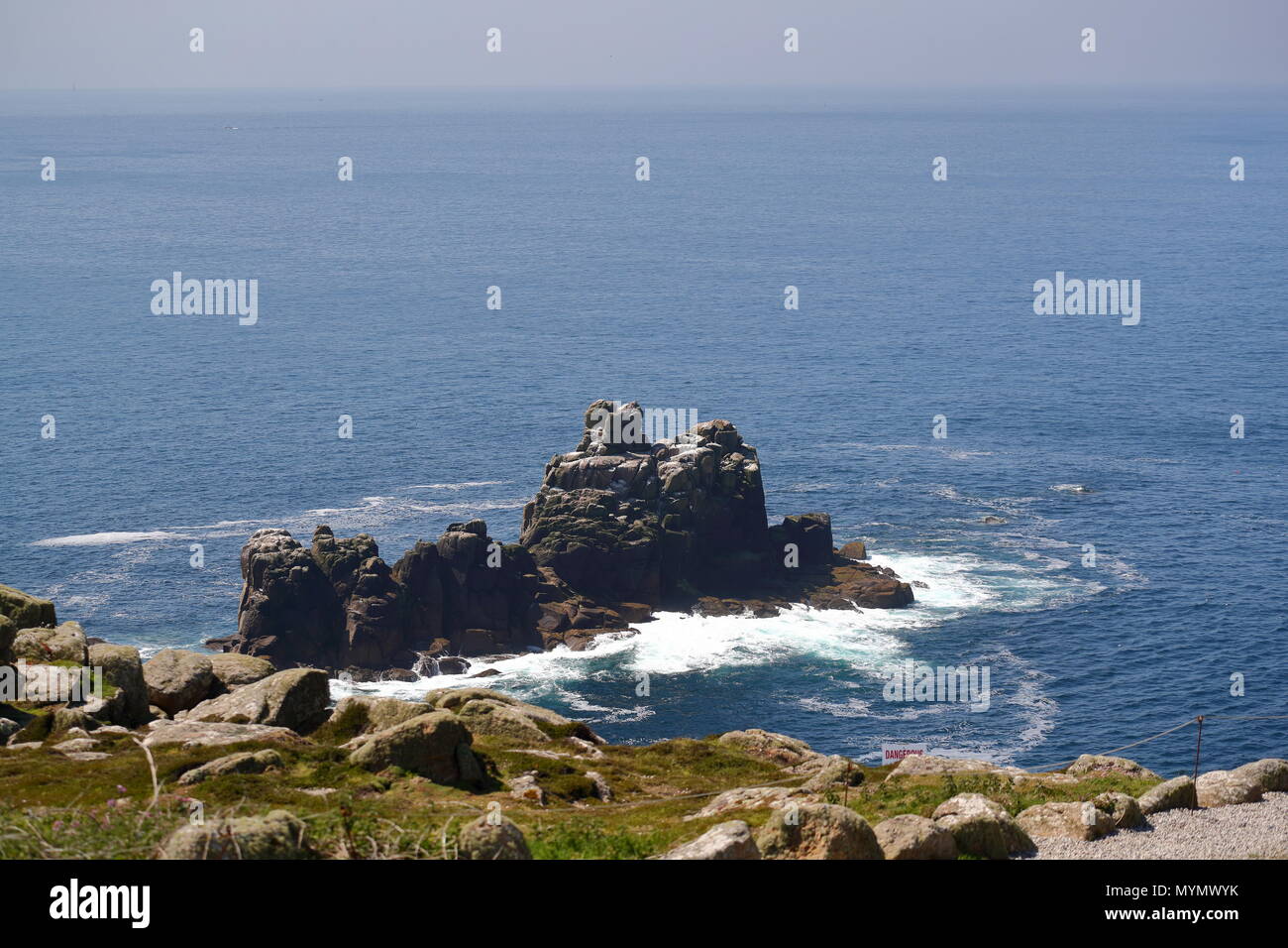 Rocks in the sea at Lands End, Cornwall, UK Stock Photo Alamy
