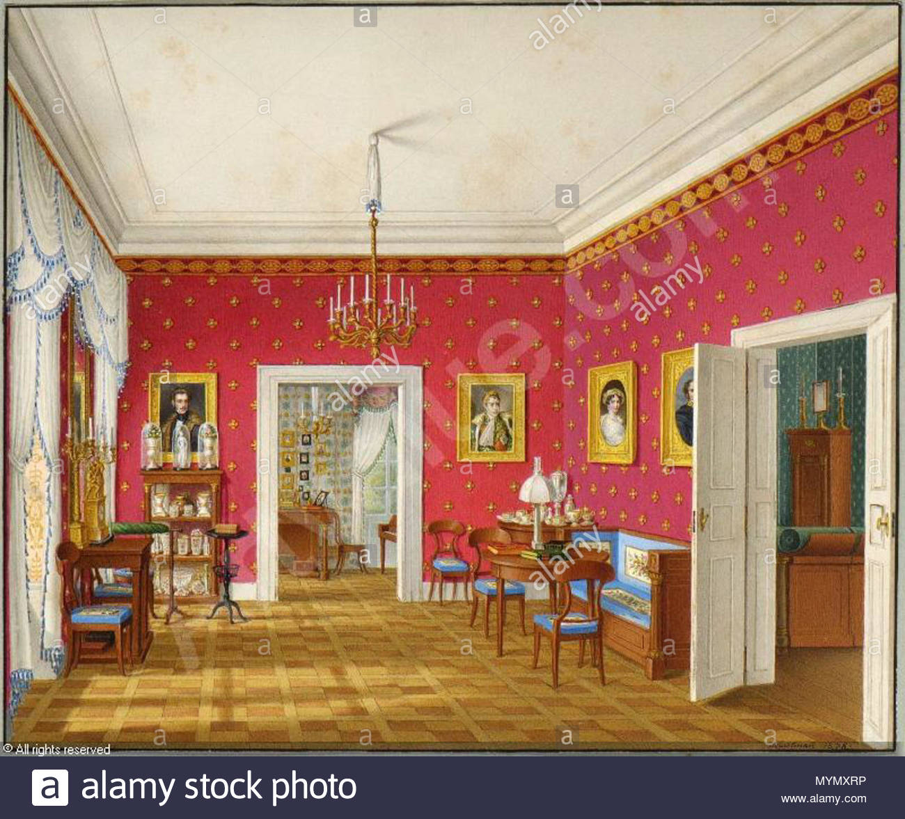 Deutsch: Interieur in einer Residenz der Herzöge von Leuchtenberg ... Deutsch: Interieur in einer Residenz der Herzöge von Leuchtenberg ...