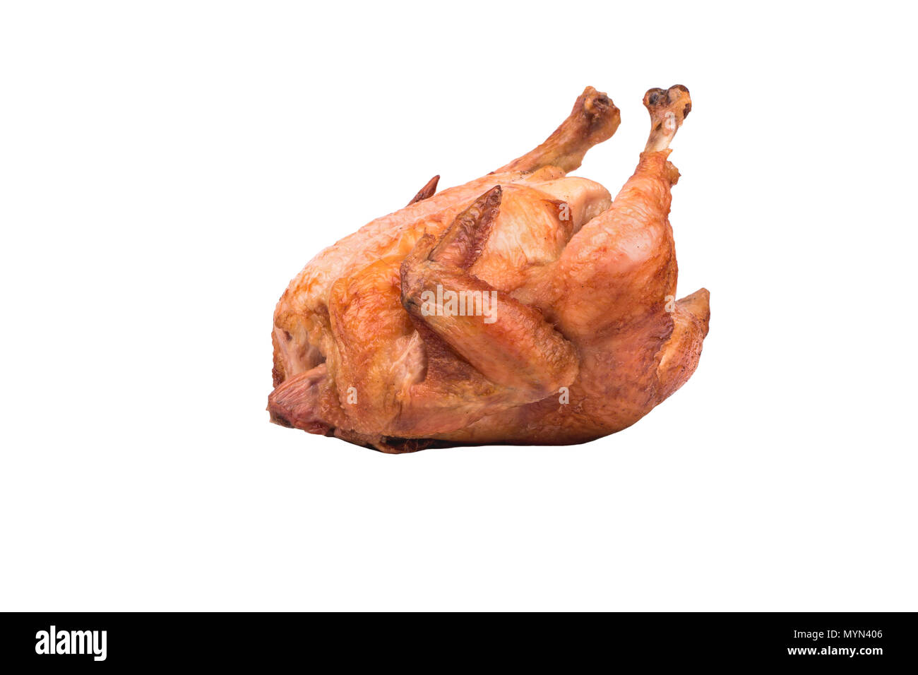 Home fried chicken on a white background Stock Photo