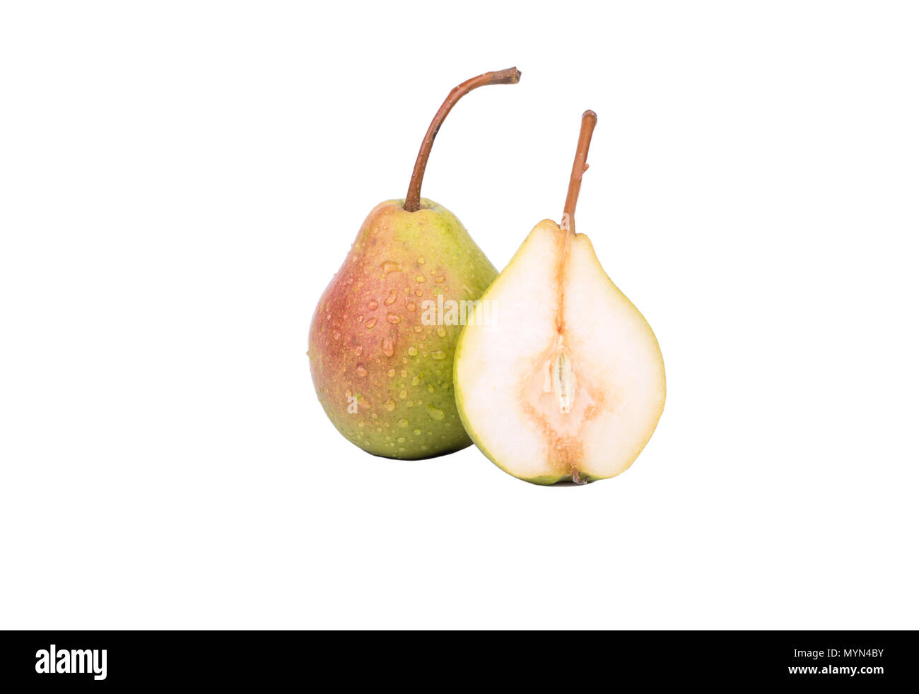 https://c8.alamy.com/comp/MYN4BY/fresh-green-pear-cut-in-half-on-a-white-background-MYN4BY.jpg