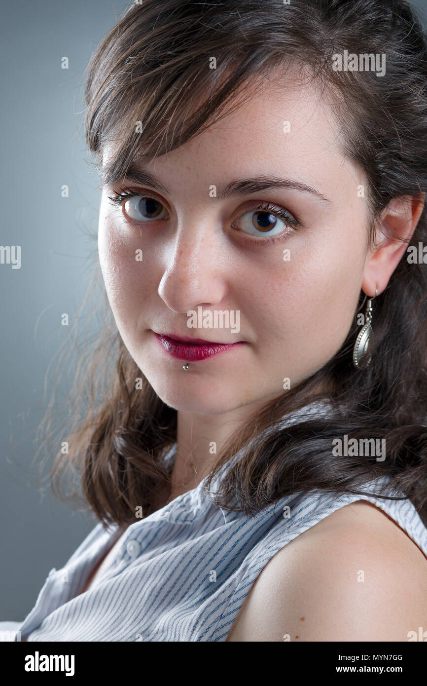 Labret piercing hires stock photography and images Alamy