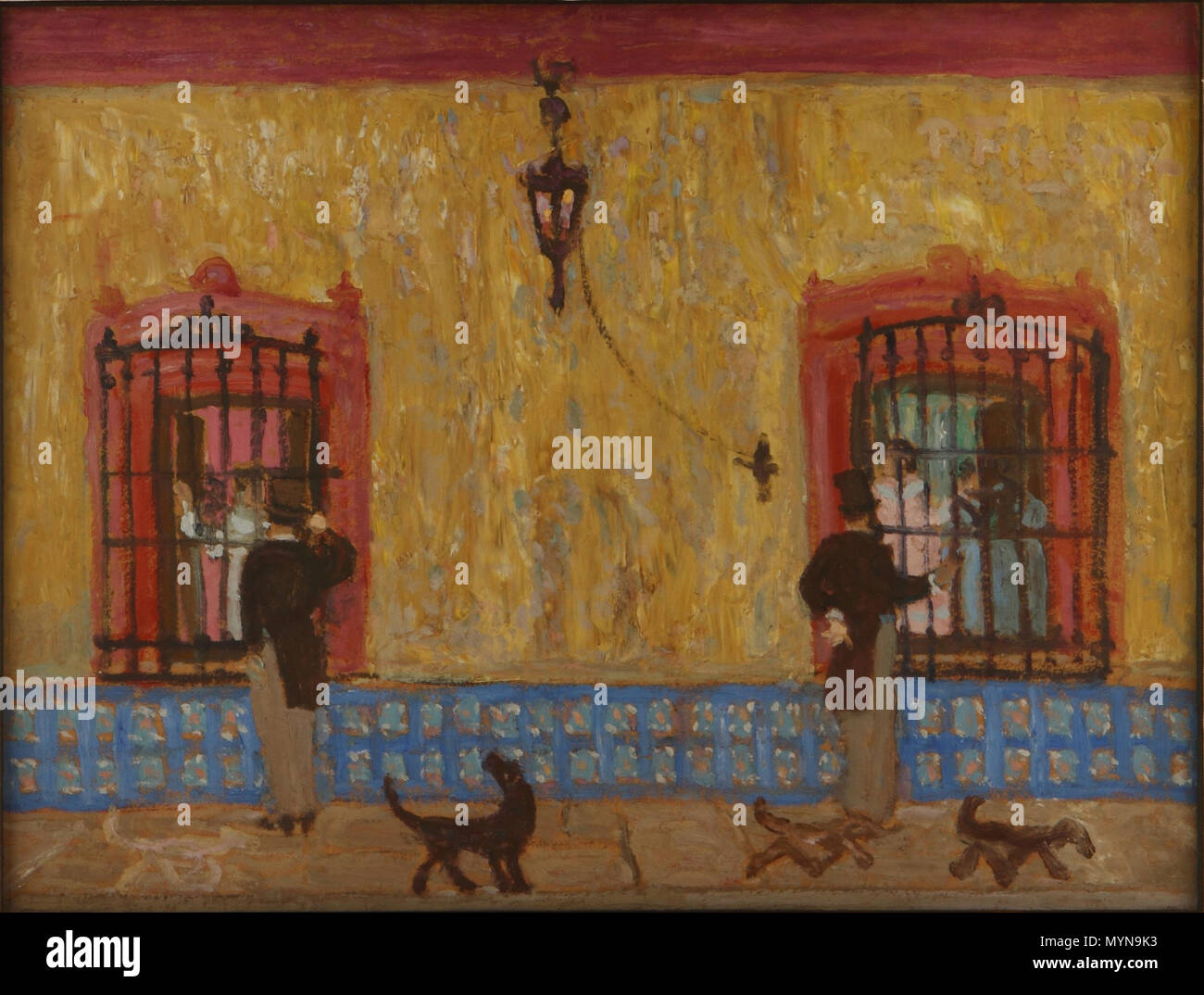 . Español: Pelando la pava . Español: Autor: Figari, Pedro Nacionalidad Uruguaya (Uruguay, Montevideo, 1861 – Uruguay, Montevideo, 1938) Ubicación: Sala 27 - Colección María Luisa Bemberg - Museo Nacional de Bellas Artes (Buenos Aires, Argentina) . circa 1925 414 Pelando la pava - Pedro Figari Stock Photo