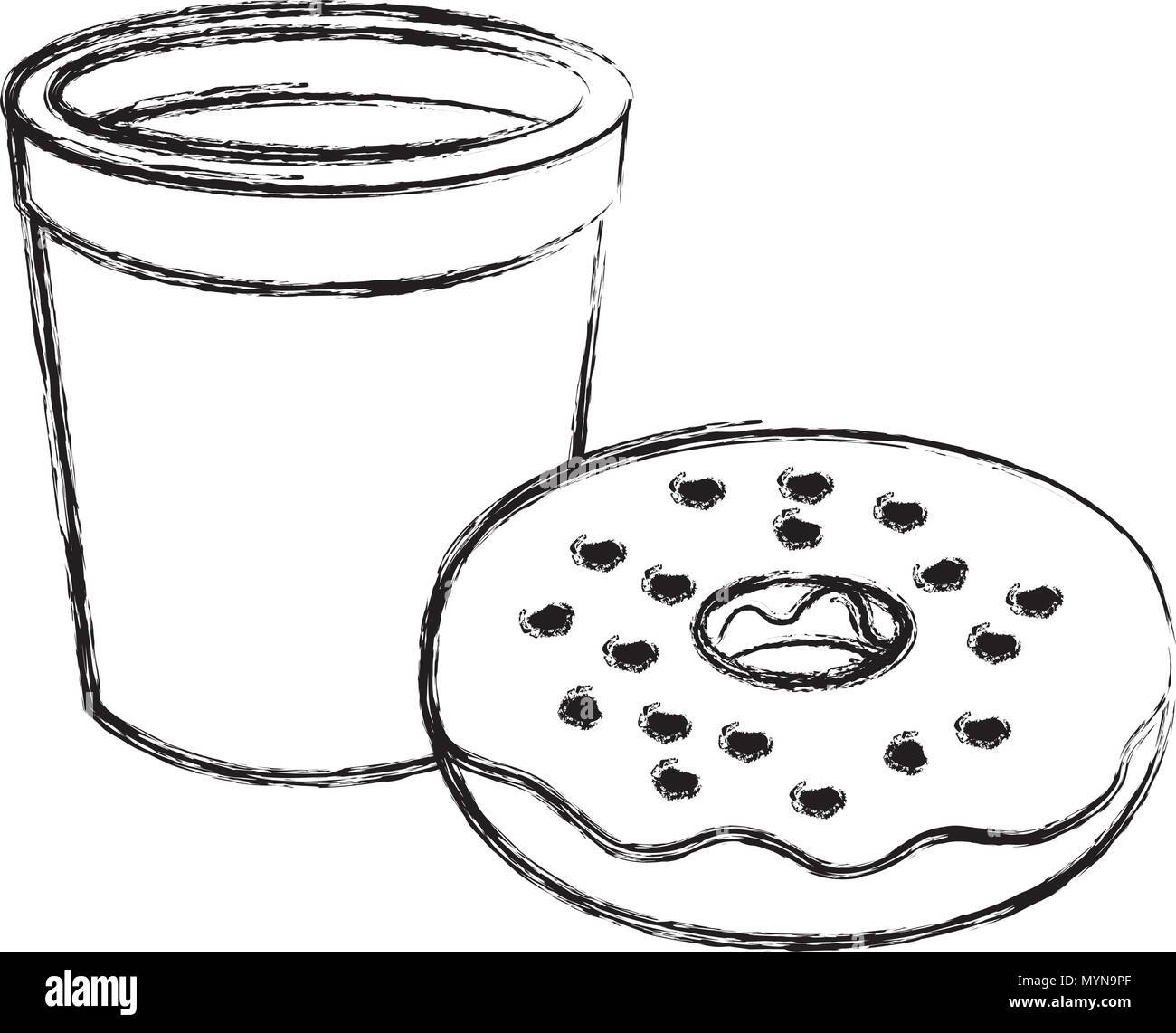 Hot fresh donuts Black and White Stock Photos & Images - Alamy