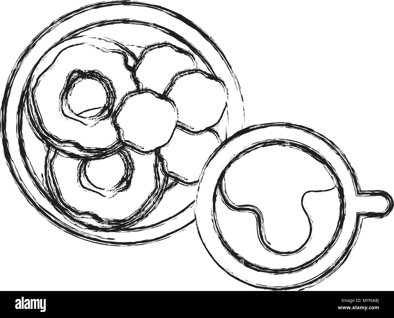 Hot fresh donuts Black and White Stock Photos & Images - Alamy