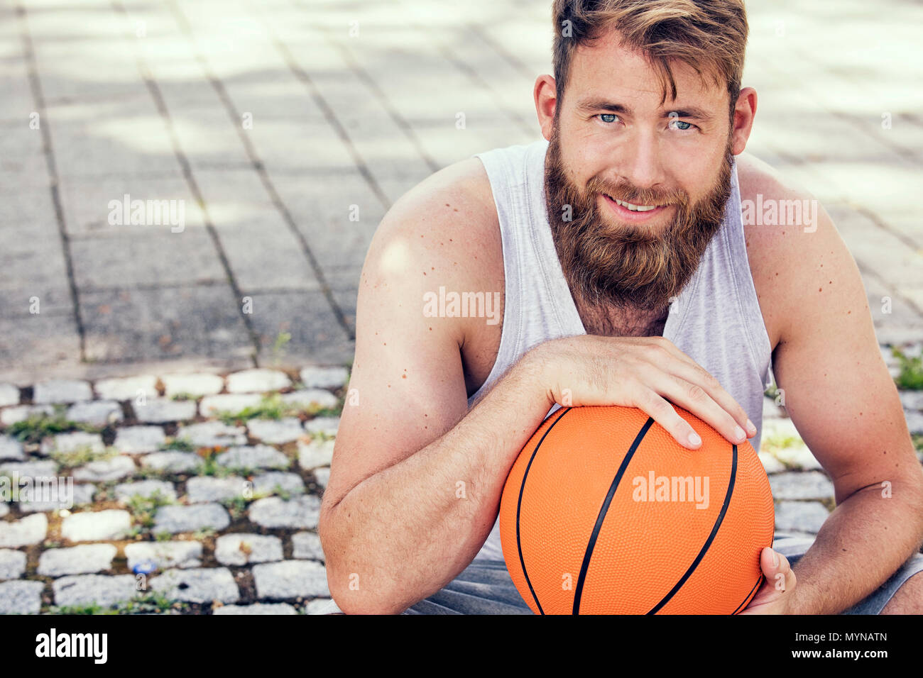 Young man beard smile hi-res stock photography and images - Alamy