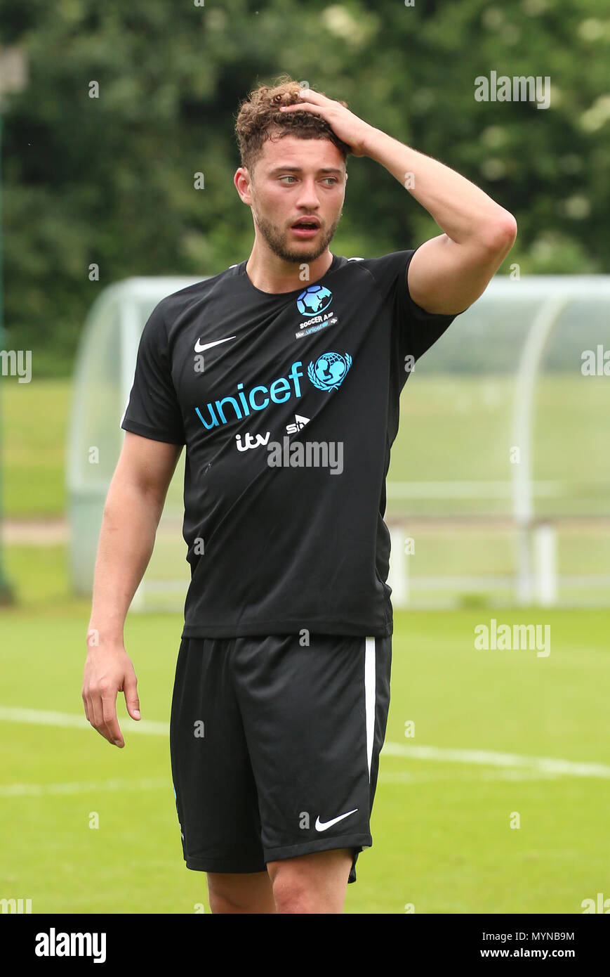 pix Myles Stephenson Soccer Aid https www alamy com myles stephenson during the robbie williams england team training session for soccer aid for unicef at motspur park london image189169280 html