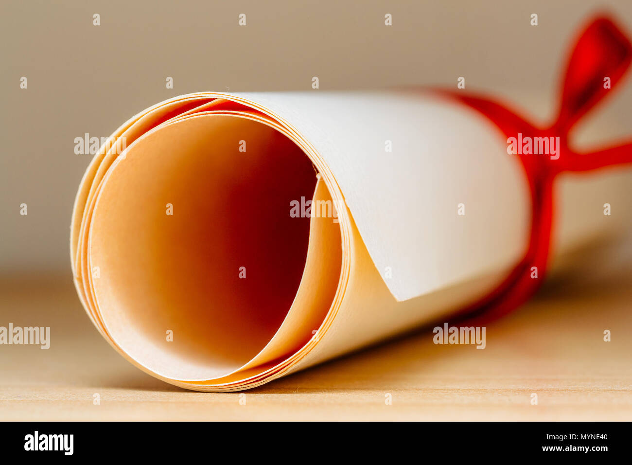Red Ribbbons Graduation University Graduation Diploma With Red Ribbon Stock Photo - Alamy