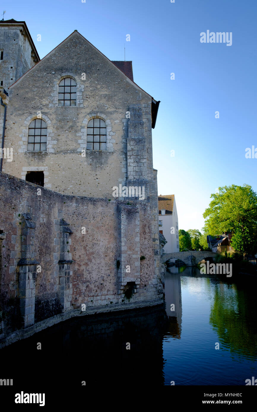 Collégiale Saint-André Art Gallery on the River Eure at Chartres old town Stock Photo