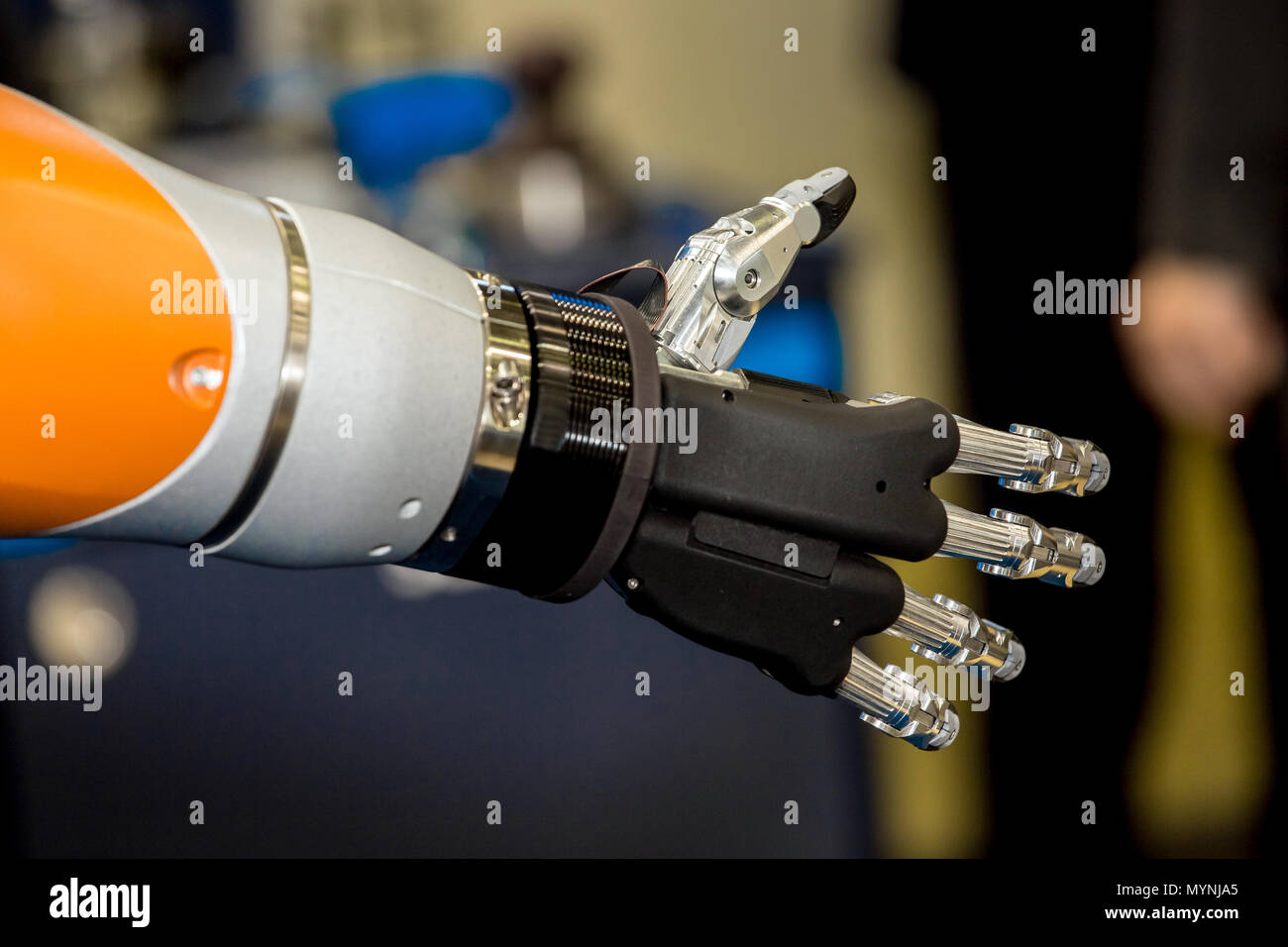 Robot arm view Stock Photo