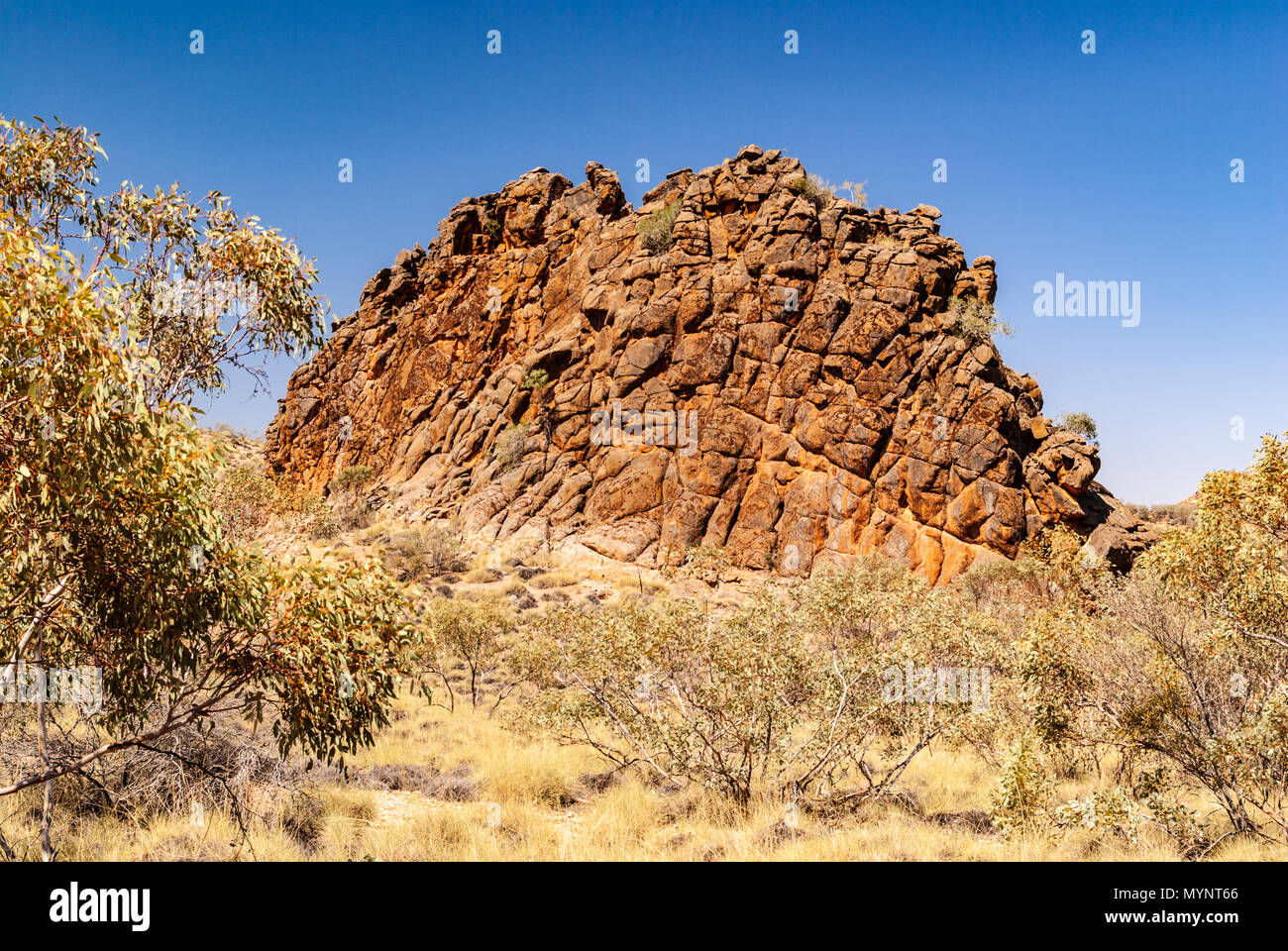 Corroboree Rock known as Antanangantana a Conservation Reserve in East MacDonnell Ranges near
