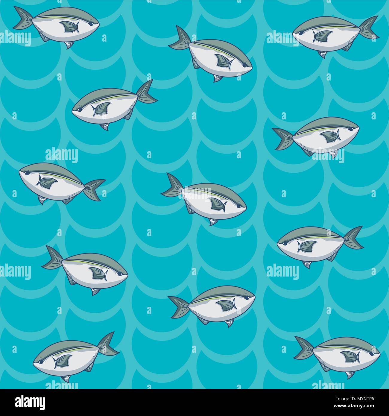 Fish Pattern Blue Background Fish pattern blue background Stock Vector Image & Art - Alamy