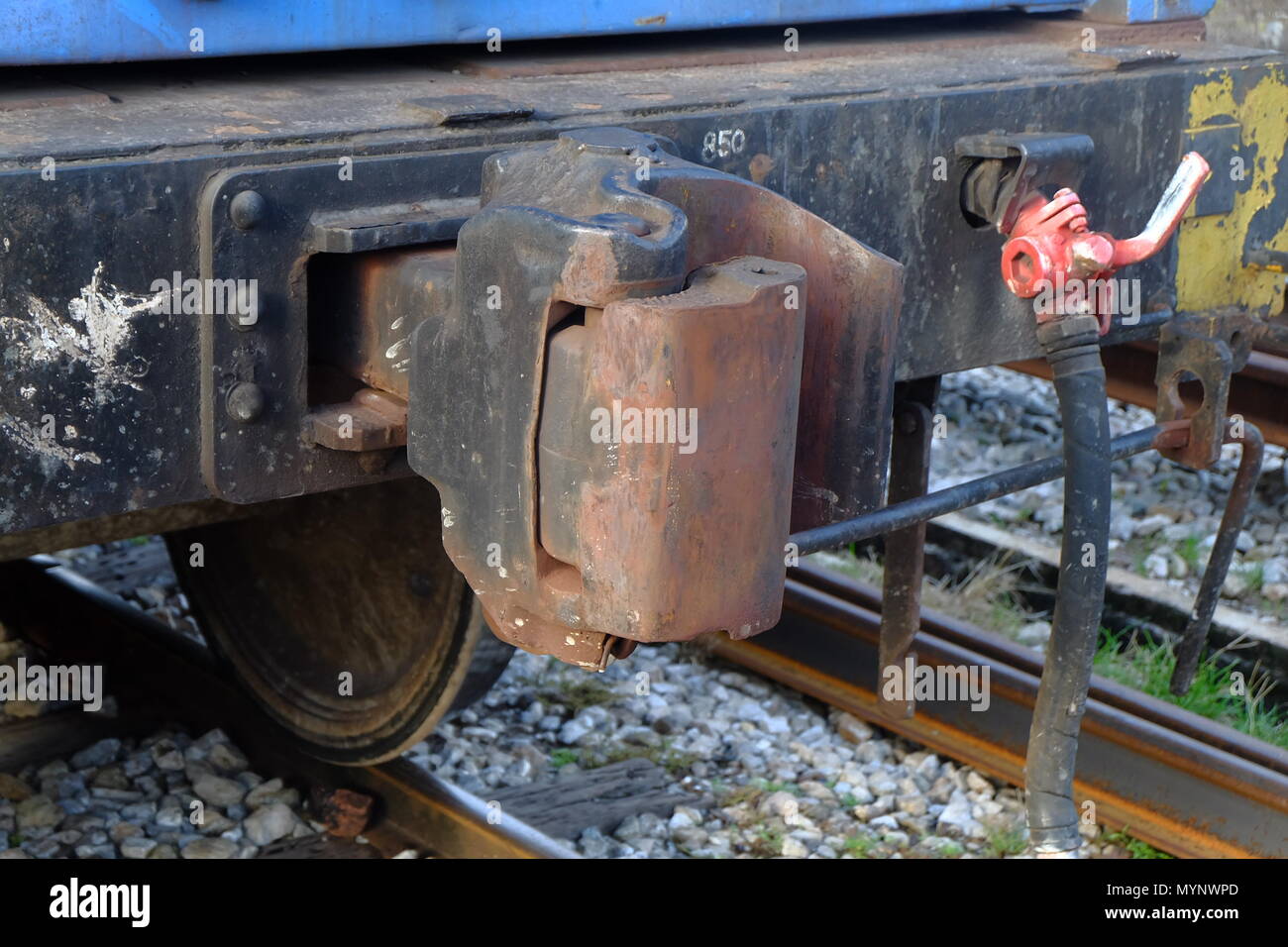train coupling Stock Photo Alamy
