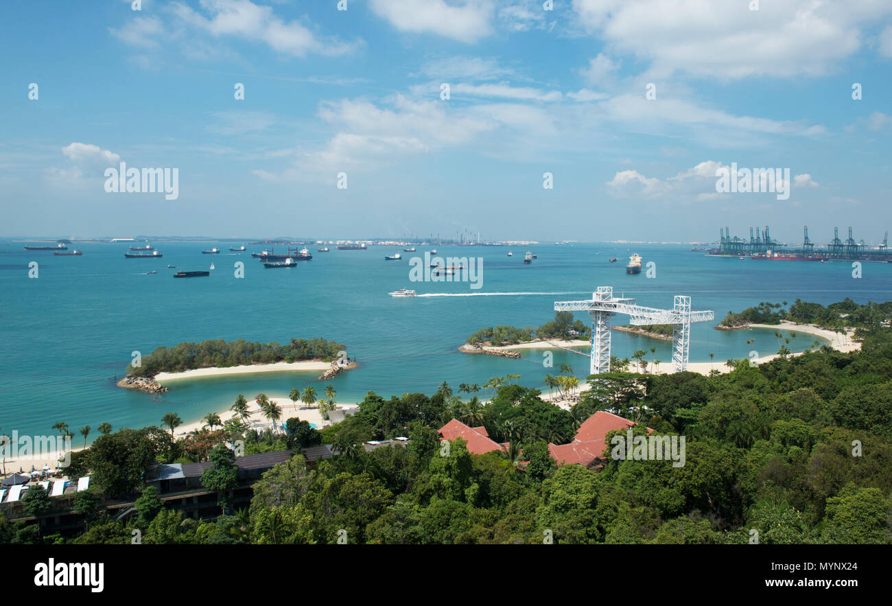 Beach Resort Sentosa Island Singapore Stock Photo
