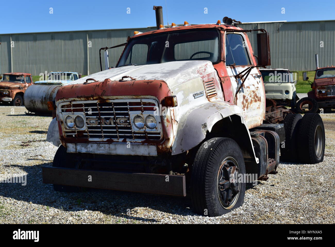 Old American truck: GMC Stock Photo