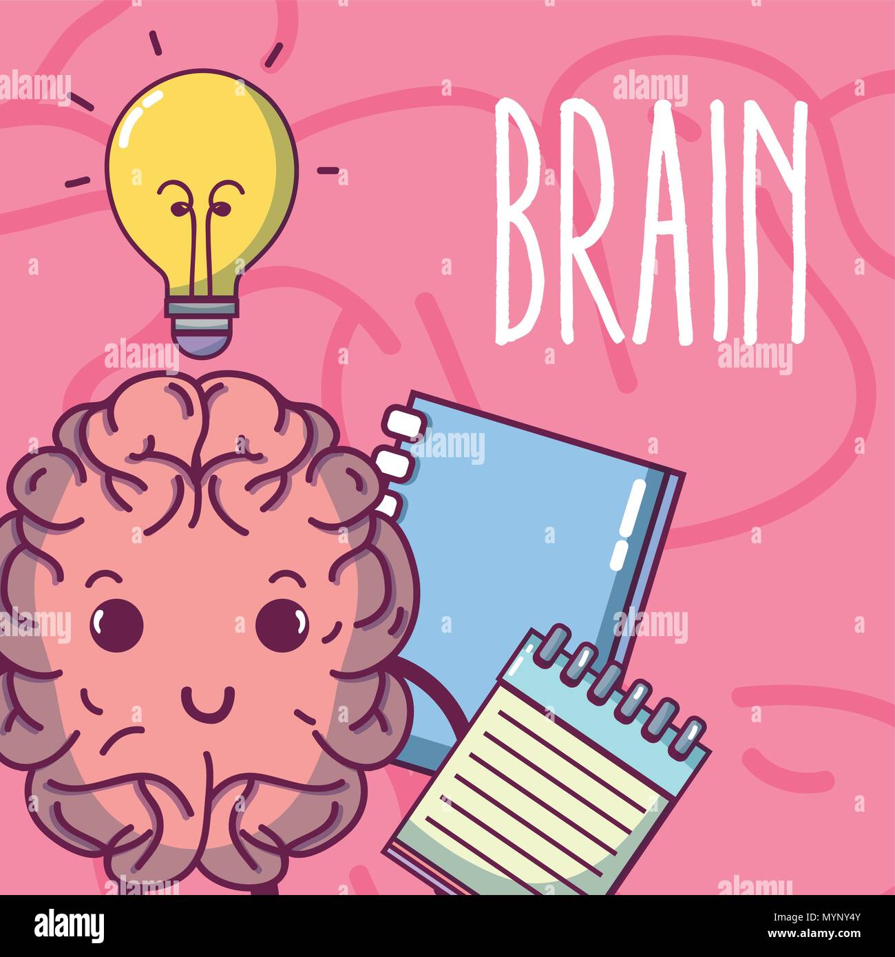 Cute brain cartoon Stock Vector Image & Art - Alamy