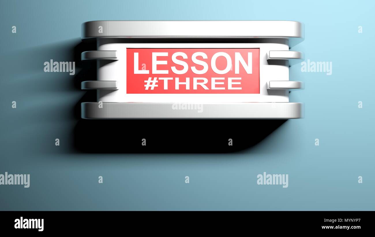 Wall lamp for LESSON THREE - 3D Rendering Stock Photo - Alamy
