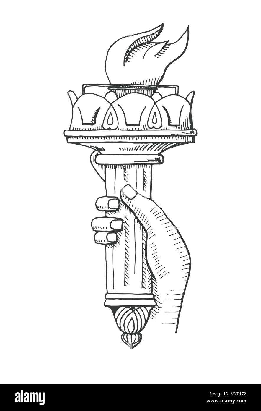 Statue Of Liberty Torch Drawings
