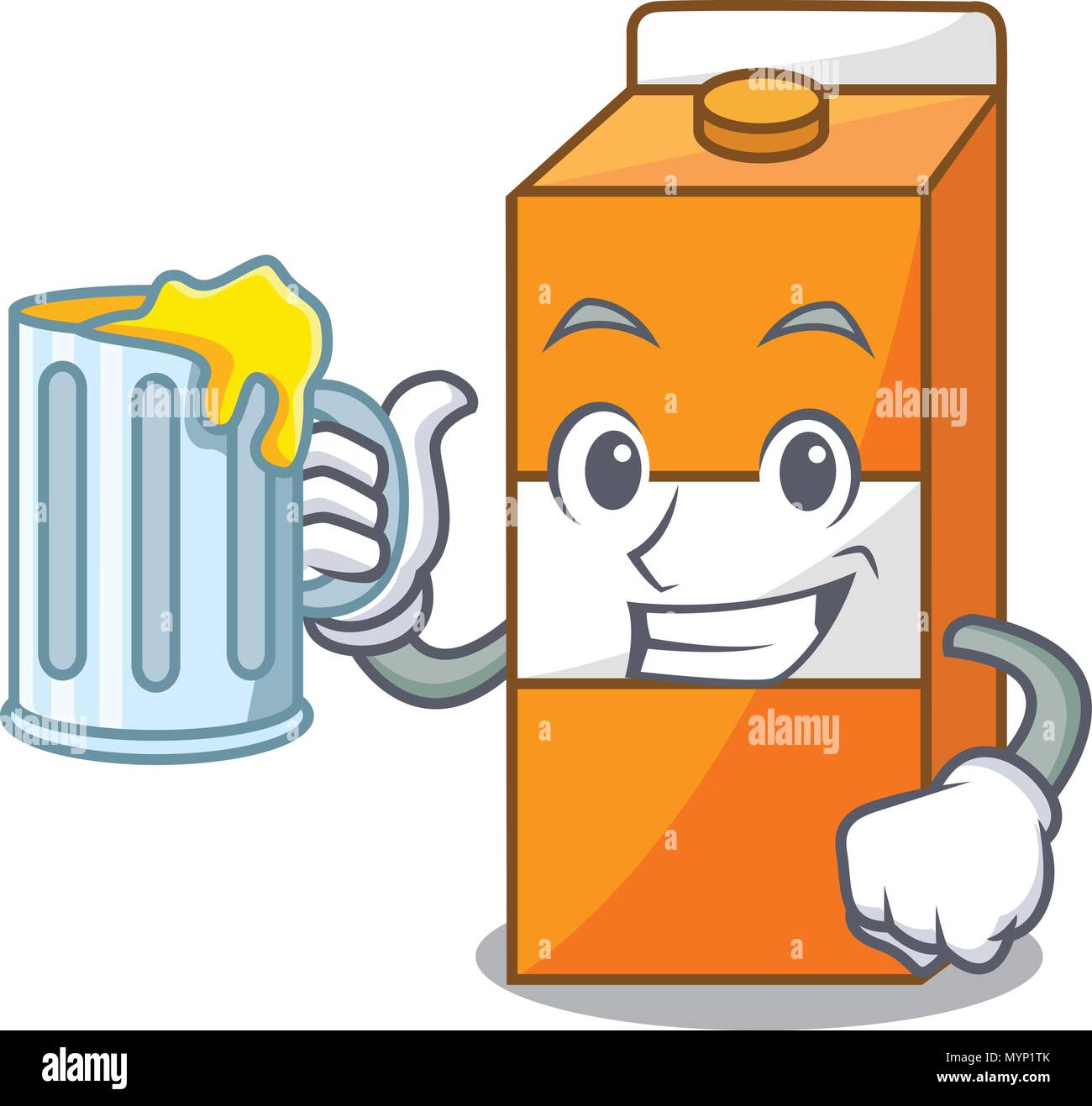With juice package juice mascot cartoon Stock Vector Image & Art - Alamy
