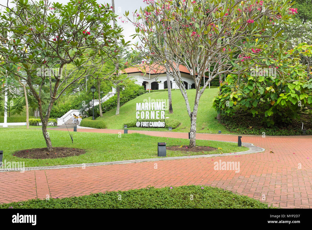 Maritime Corner at Fort Canning Park in Singapore Stock Photo