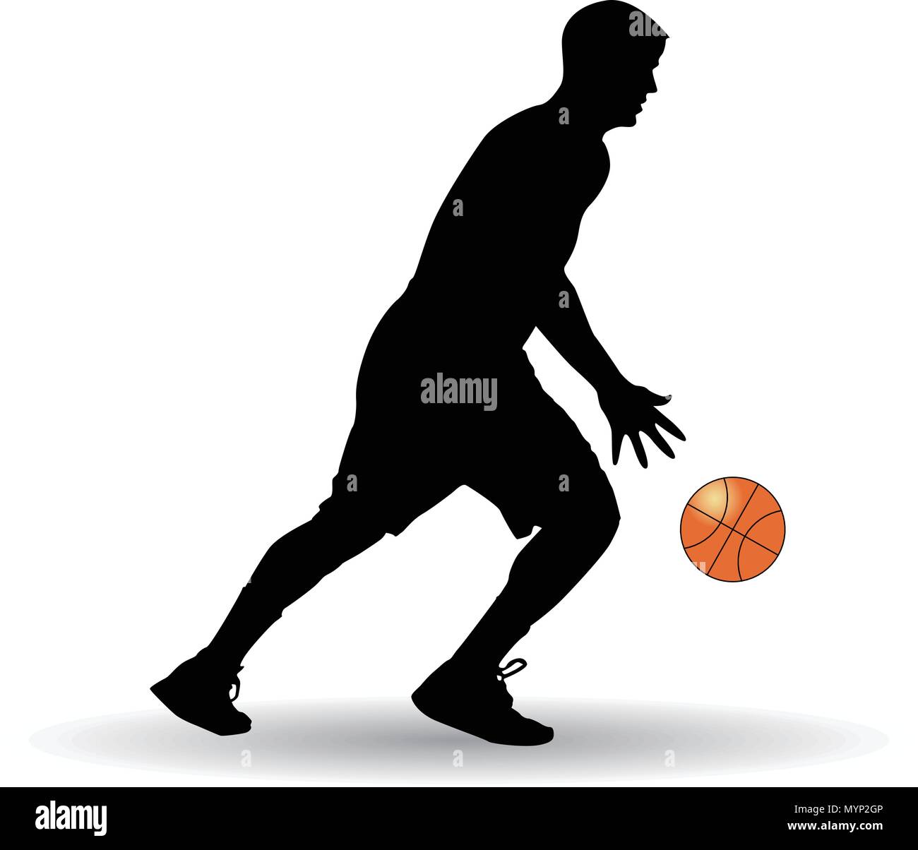 Basketball player silhouette Stock Vector