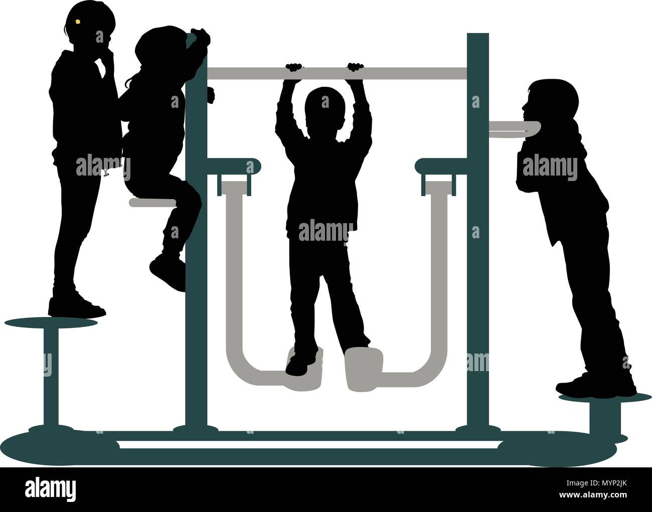Children playing in the park Stock Vector Image & Art - Alamy
