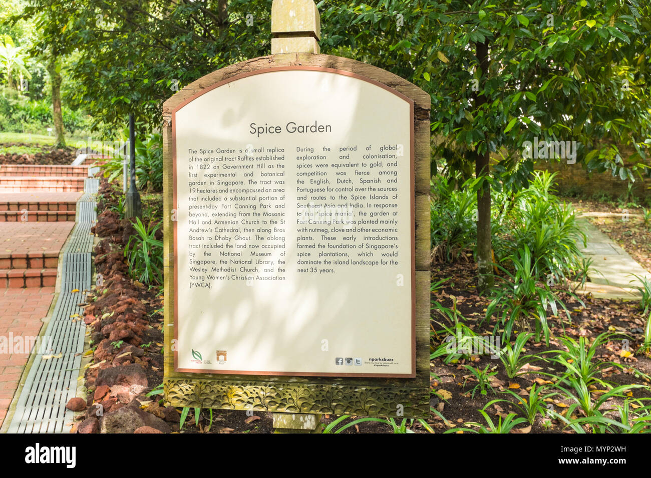 The Spice Garden at Fort Canning Park in Singapore Stock Photo