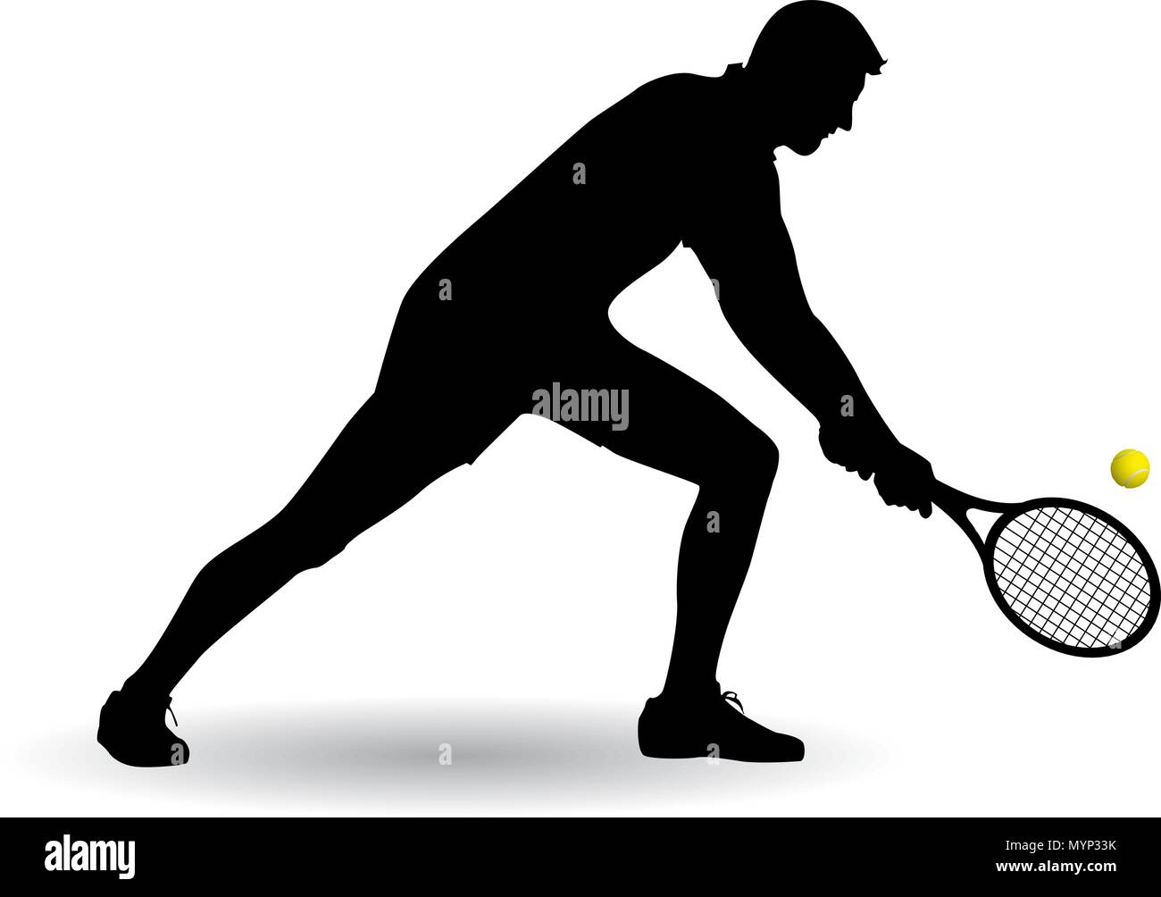 Tennis player silhouette Stock Vector Image & Art Alamy