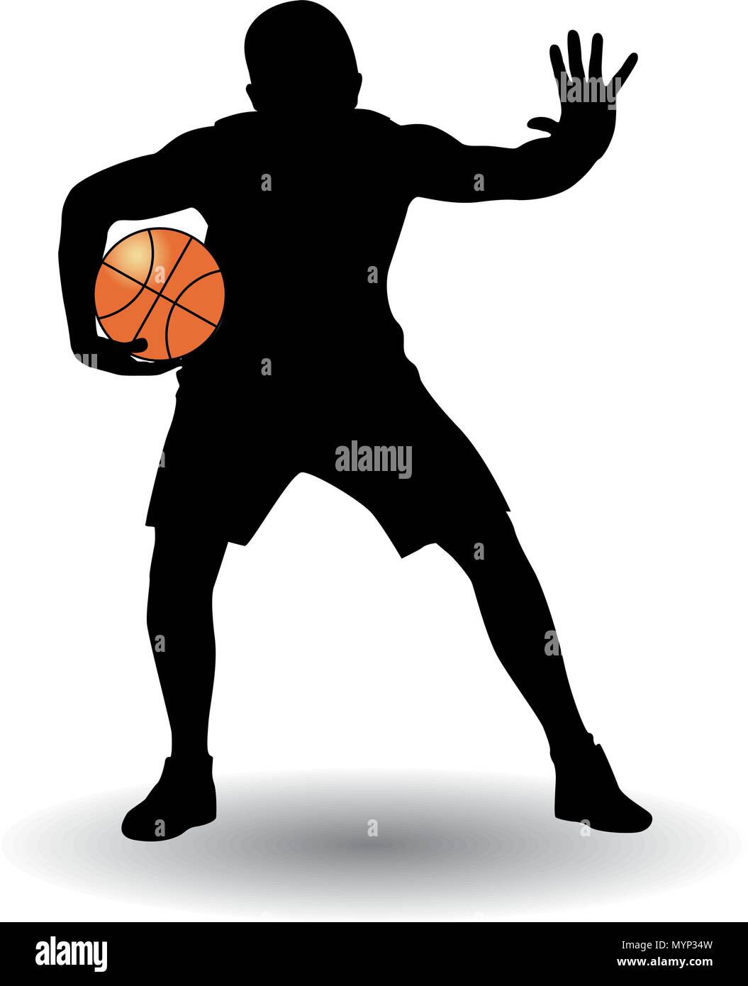 Basketball player vector silhouette Stock Vector
