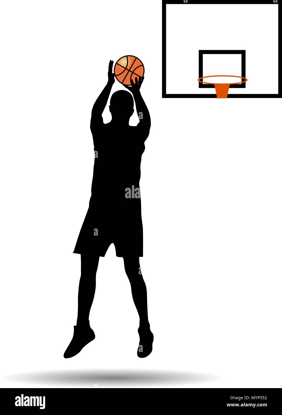 Basketball player vector silhouette Stock Vector