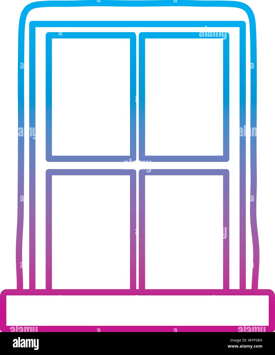 degraded line glass window home modern design Stock Vector Image & Art ...