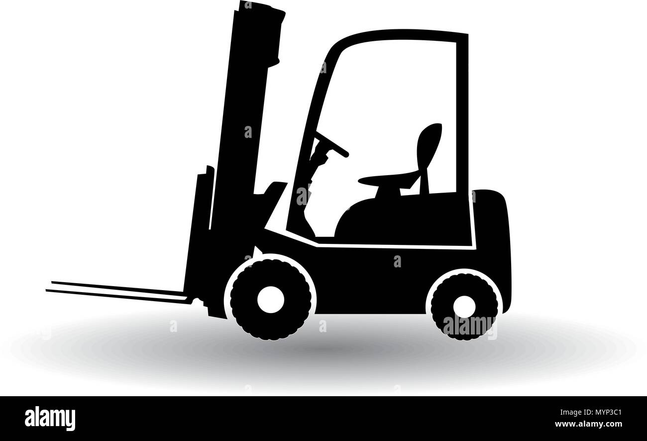 Forklift truck silhouette Stock Vector Image & Art - Alamy