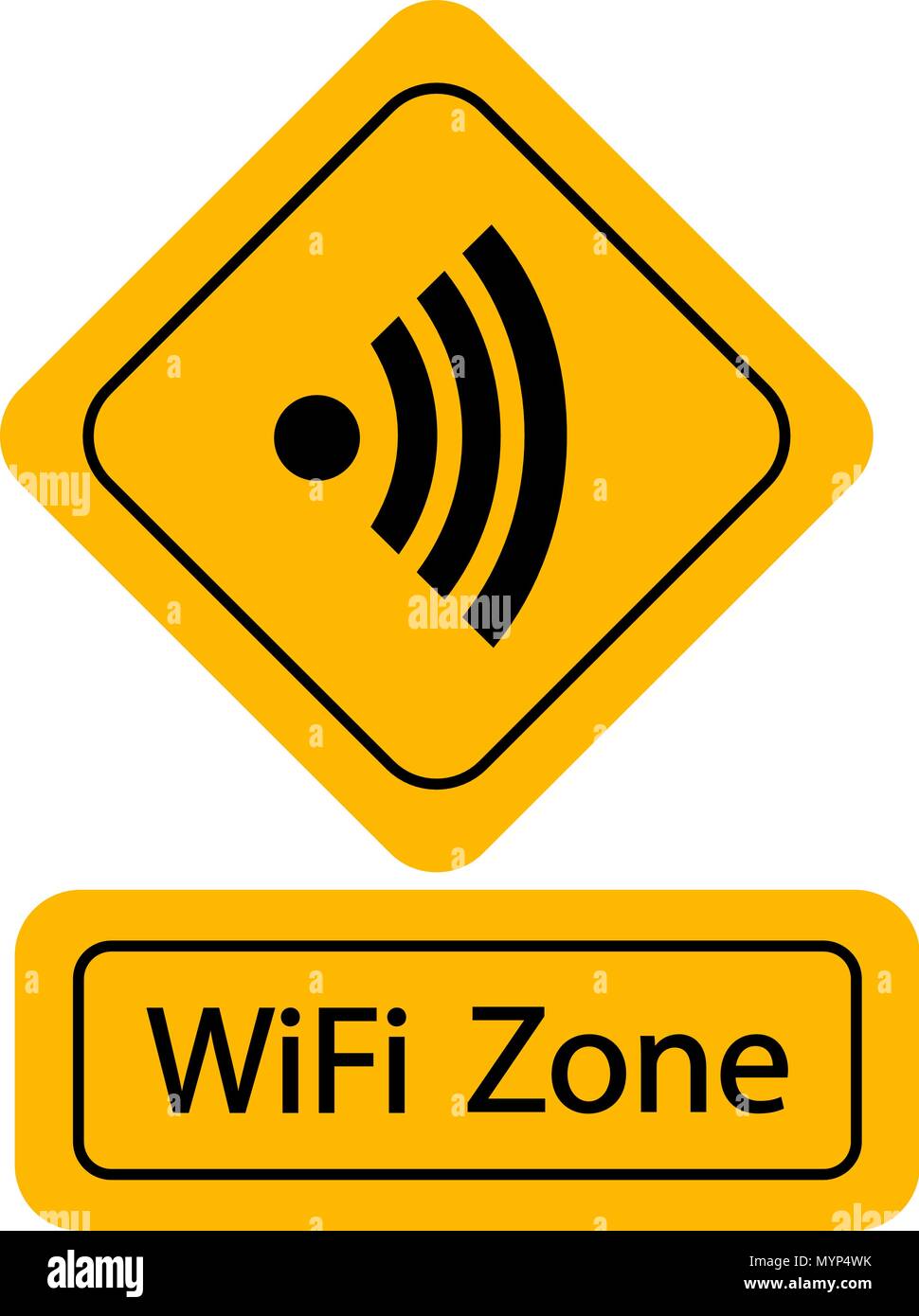 wi-fi free zone sign Stock Vector