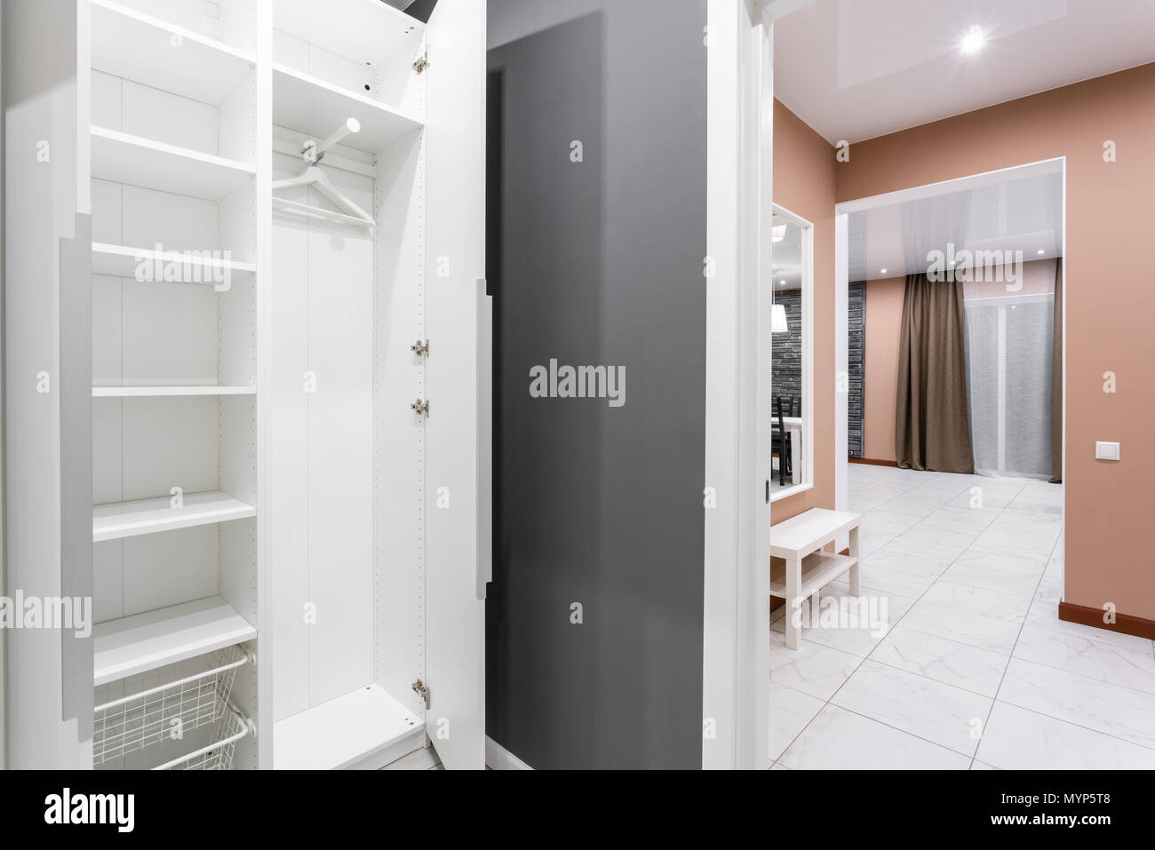 Interior Of Modern Empty Wardrobe Room Hotel Modern Standart Room
