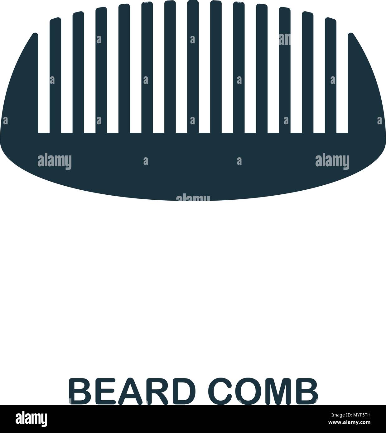 Beard Comb icon. Flat style icon design. UI. Illustration of beard comb icon. Pictogram isolated on white. Ready to use in web design, apps, software, print. Stock Vector