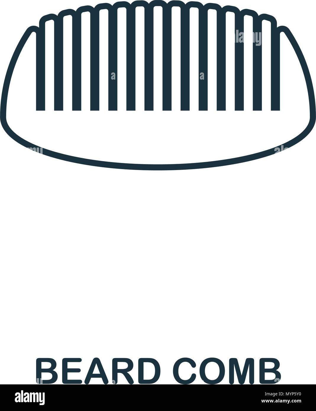 Beard Comb icon. Flat style icon design. UI. Illustration of beard comb icon. Pictogram isolated on white. Ready to use in web design, apps, software, print. Stock Vector