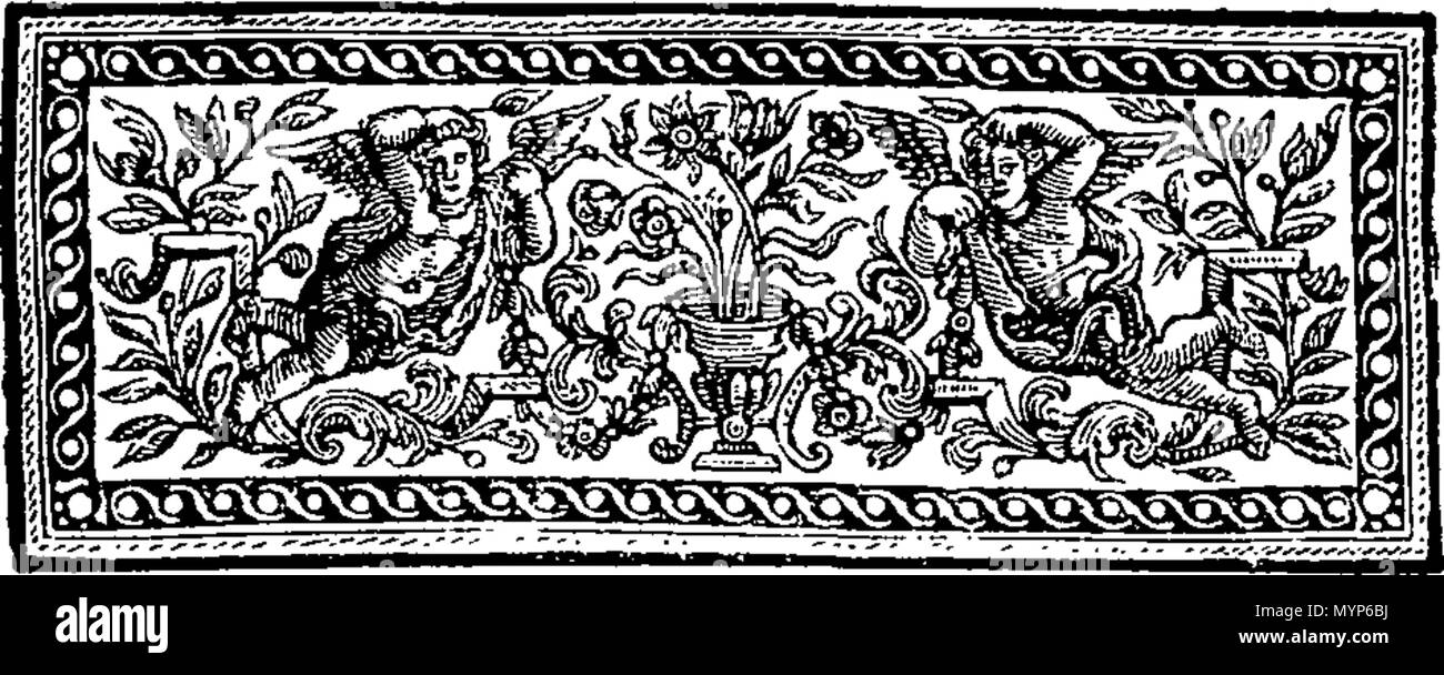 . English: Fleuron from book: An historical narrative of the tryals of Mr. George Kelly, and of Dr. Francis Atterbury; (late) Lord Bishop of Rochester, &c. &c. 341 An historical narrative of the tryals of Mr. George Kelly, and of Dr. Francis Atterbury; (late) Lord Bishop of Rochester, etc Fleuron N017898-4 Stock Photo
