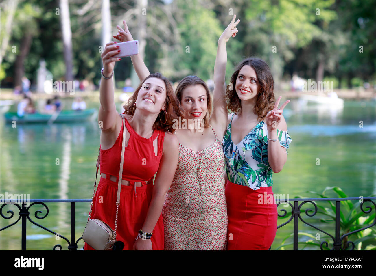Selfie Stock Photo - Download Image Now - Three People, Teenage Girls,  Group Of People - iStock