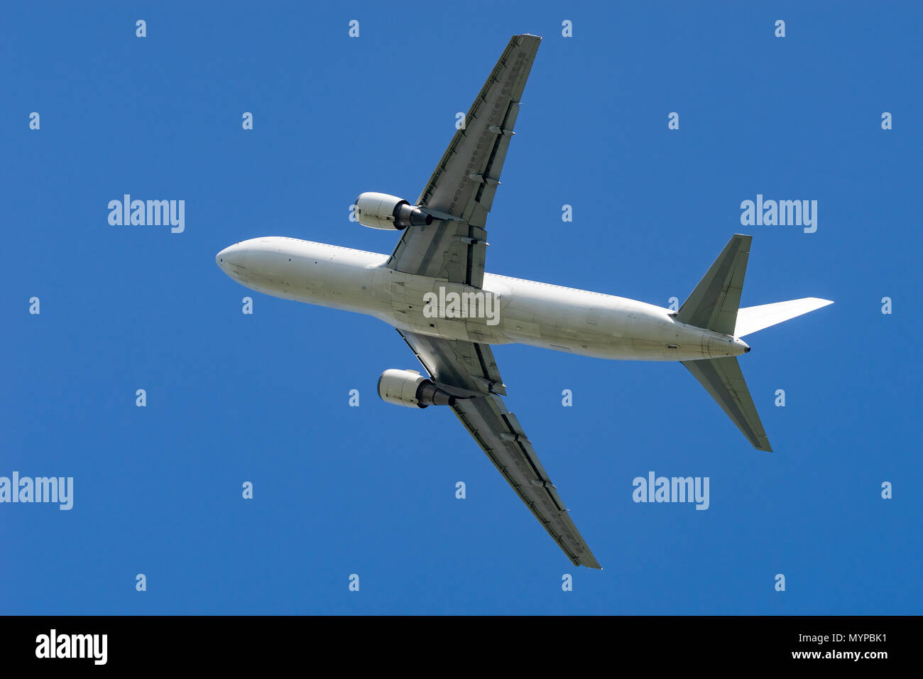 Boeing 767-300ER taking off from the Itami International Airport in Osaka, Japan. Stock Photo