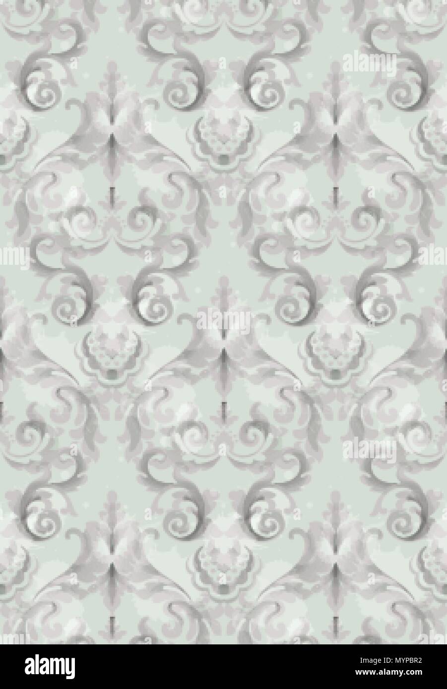 Vintage Baroque Seamless Texture Pattern Vector Wallpaper